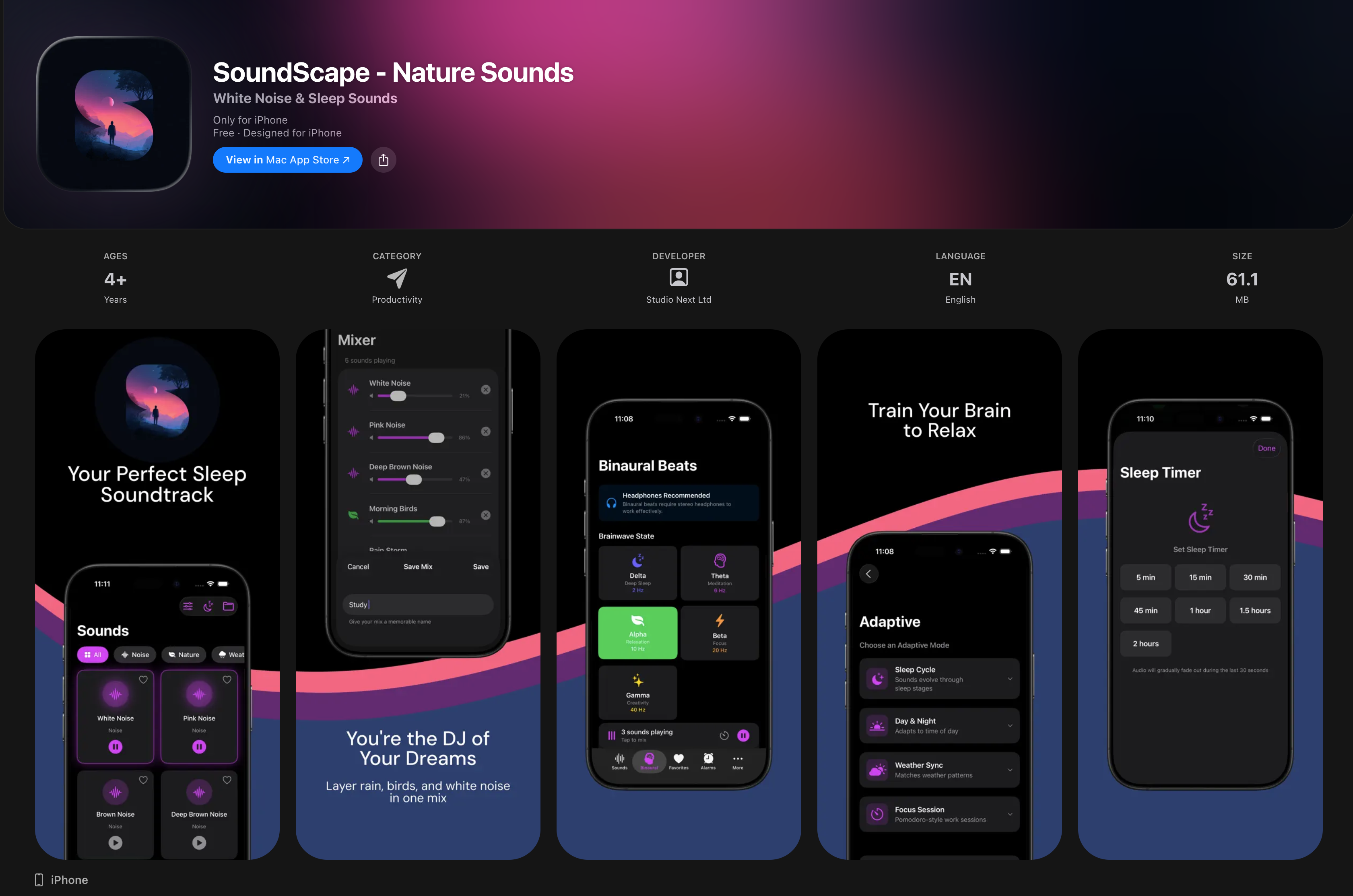 SoundScape App Screenshots